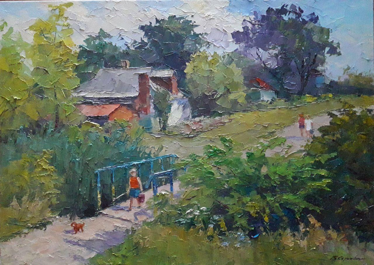 Landscape Painting Boris Serdyuk  - Peinture à l'huile originale, prête à être accrochée