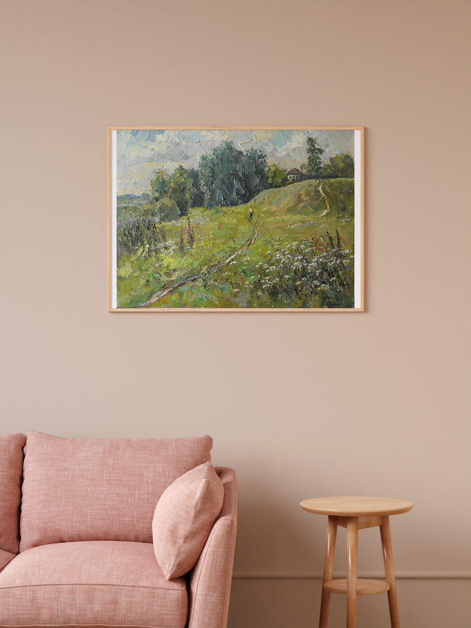 Scent de fleurs, paysage, peinture à l'huile originale, prête à accrocher 1