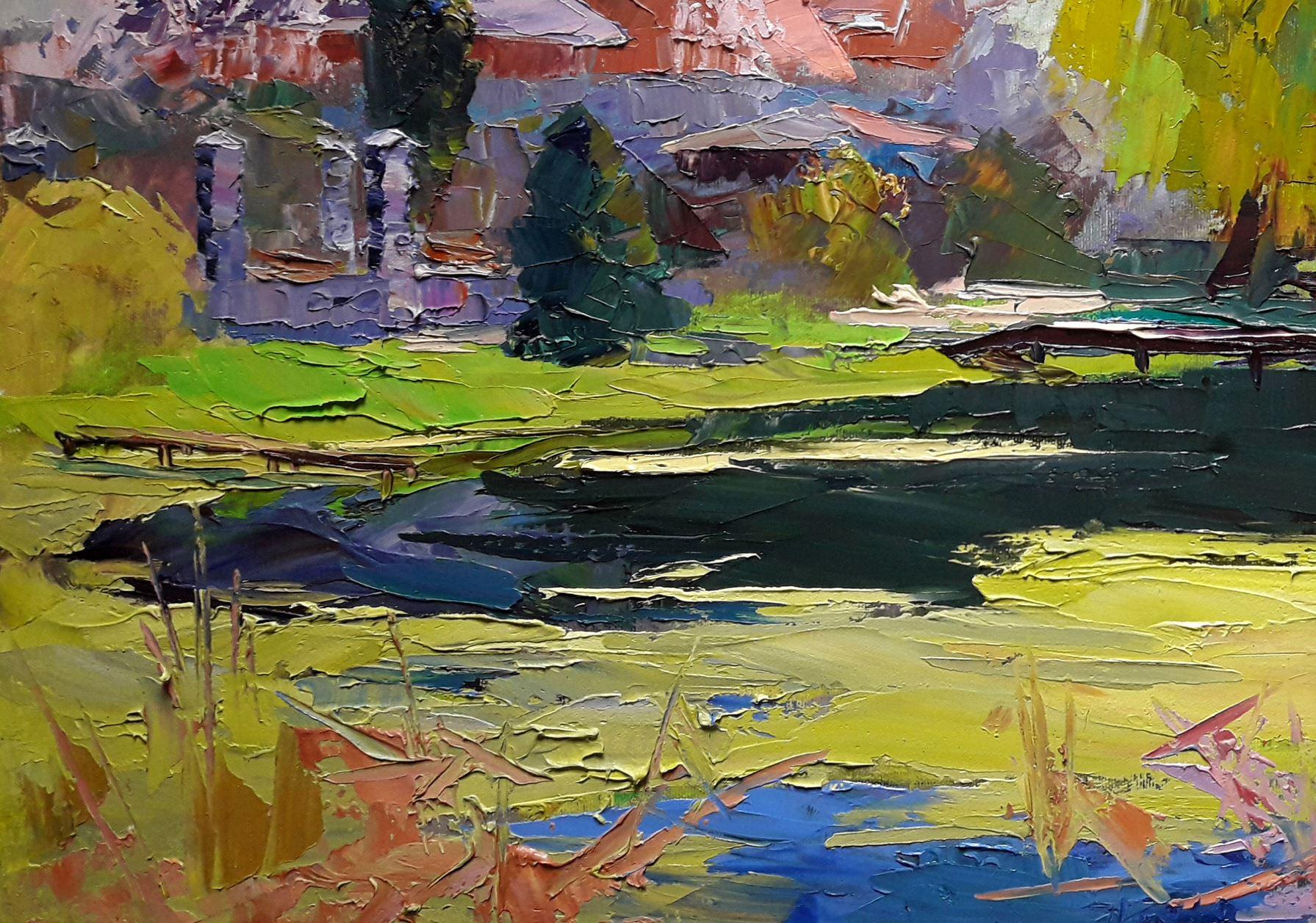 Künstler: Boris Serdyuk 
Werk: Original-Ölgemälde, handgefertigtes Kunstwerk, ein Unikat 
Medium: Öl auf Leinwand
Stil: Impressionismus
Jahr: 2020
Titel: Mai
Größe: 19,5