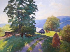 Morning in the Carpathian's, Original oil Painting, Ready to Hang