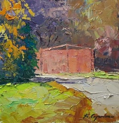 October Day, Landscape, Original oil Painting, Ready to Hang