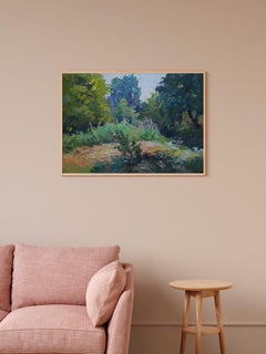 On the Lawn, Landschaft, Impressionismus, Original-Ölgemälde, hängefertig