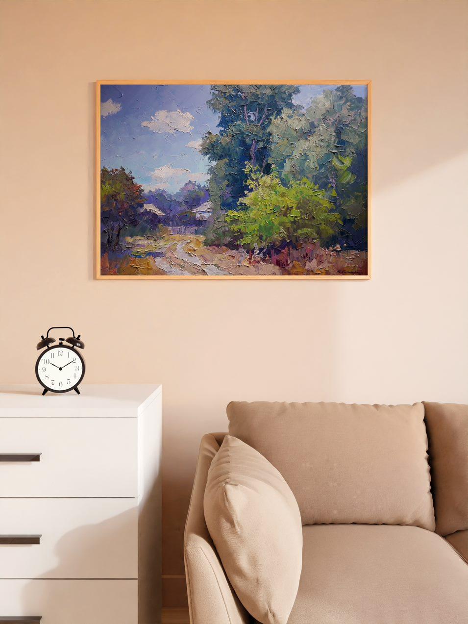 The outskirts, Original Ölgemälde, hängefertig – Painting von Boris Serdyuk 