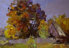 Rural Landscape, Impressionism, Original oil Painting, Ready to Hang