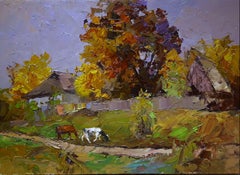 Rural Landscape, Original oil Painting, Ready to Hang