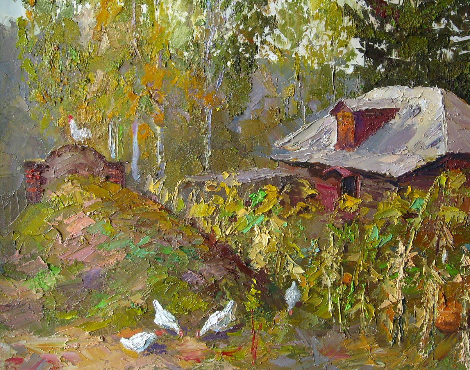 Peinture à l'huile originale Tournesols, prête à être accrochée - Painting de Boris Serdyuk 