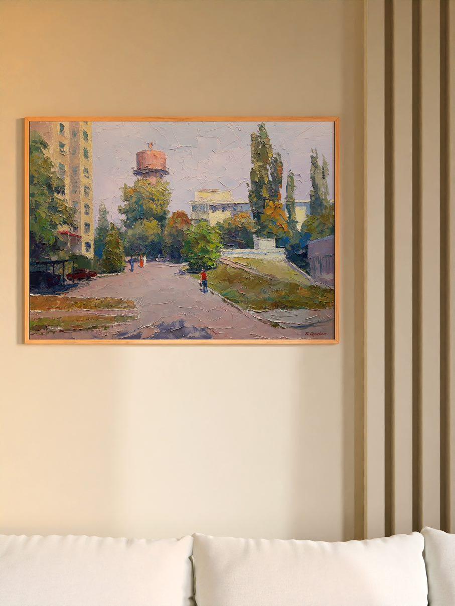 Sunny day, Original oil Painting, Ready to Hang For Sale 3