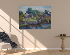 Day chaud, impressionniste, peinture à l'huile originale, prête à être accrochée