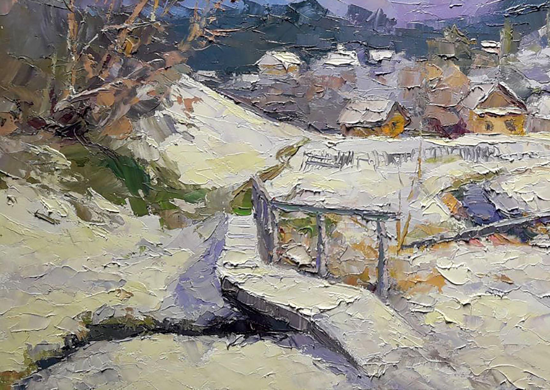 Artist: Boris Serdyuk 
Work: Original oil painting, handmade artwork, one of a kind 
Medium: Oil on Canvas
Style: Impressionism
Year: 2020
Title: Winter Vorokhta
Size: 19.5