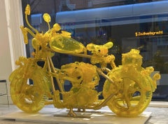 Used Rise of a Lollipop Man: The Bike - Original Hand Blown Glass Sculpture