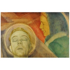 Boris Solotareff, Double-Portrait, Watercolor and Gouache on Paper, 1920s