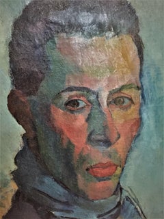 Boris Solotareff, « Portrait of Mr. Lautenberg », peinture à l’huile sur toile, années 1920