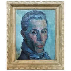 Boris Solotareff, Portrait of Mr. Lautenberg, Oil on Canvas Painting, 1920s