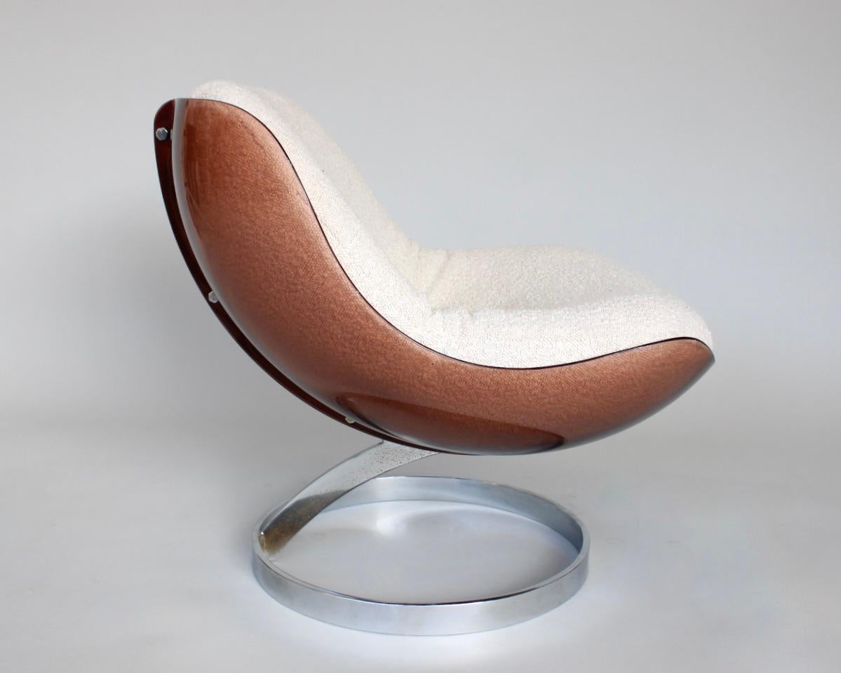 Mid-Century Modern Boris Tabacoff French Sphere Chair Lucite Altuglas and Chrome c1971 For Sale
