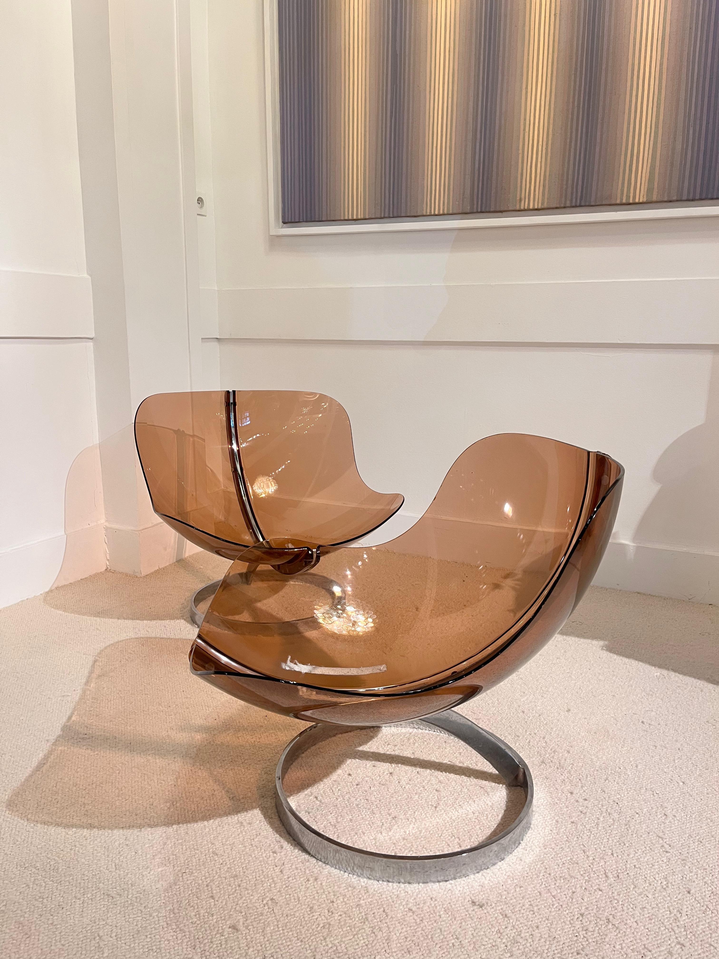 Boris Tabacoff - Paire de fauteuils de salon sphériques, pour MMM, 1971 10