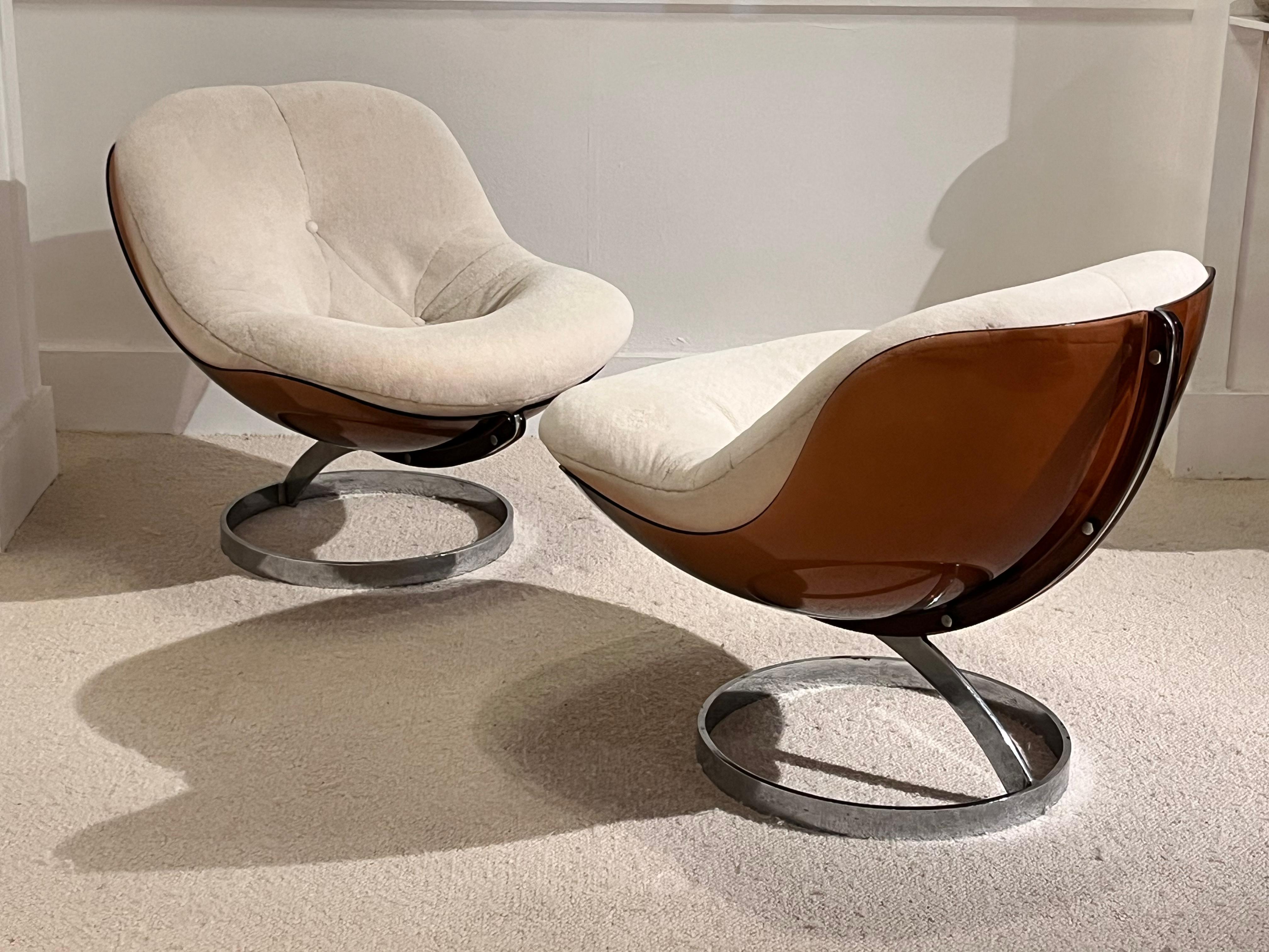 Boris Tabacoff - Paire de fauteuils de salon sphériques, pour MMM, 1971 13