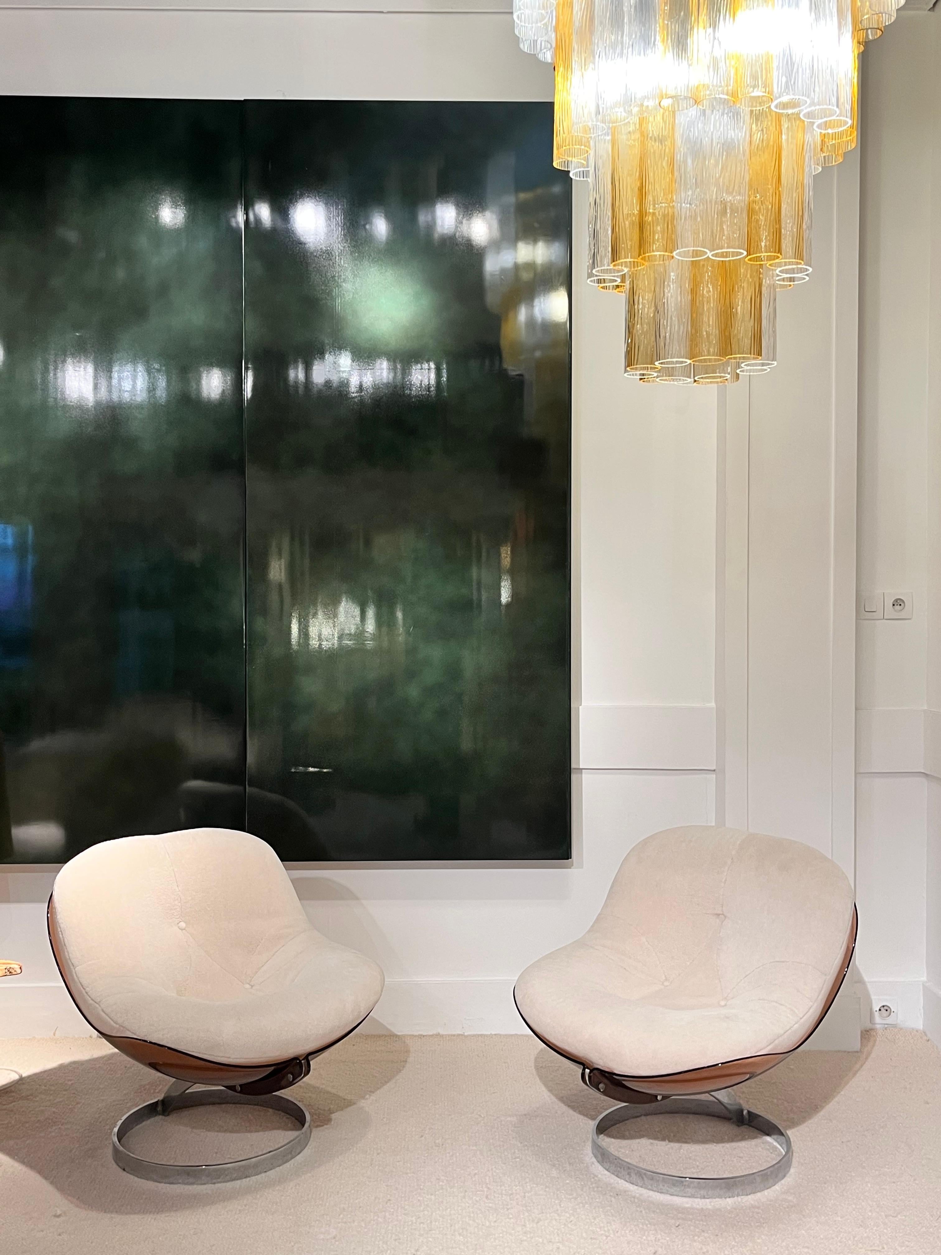 Boris Tabacoff - Paire de fauteuils de salon sphériques, pour MMM, 1971 2