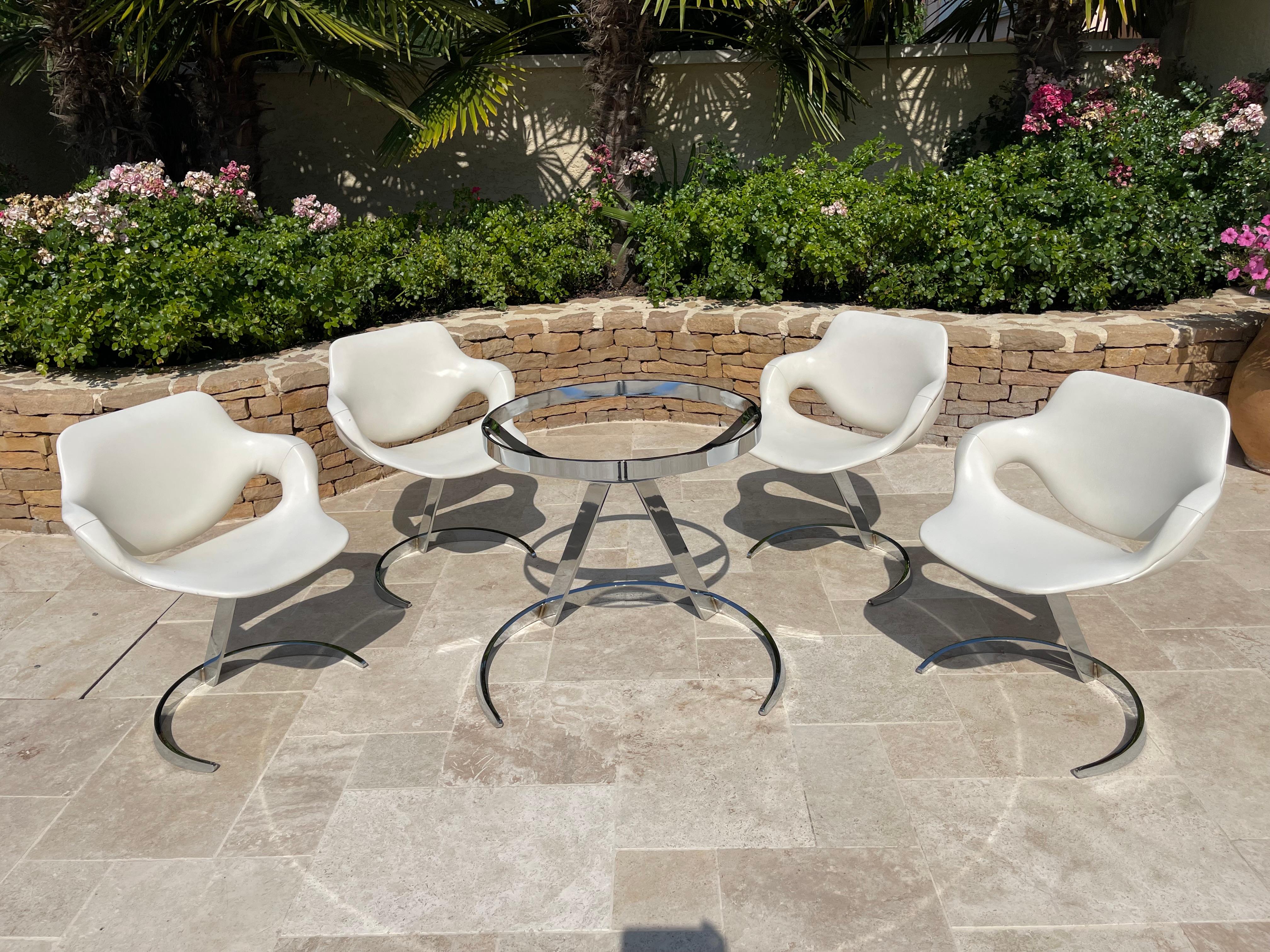 Boris TABACOFF - Ensemble de table et 4 chaises en vente 8