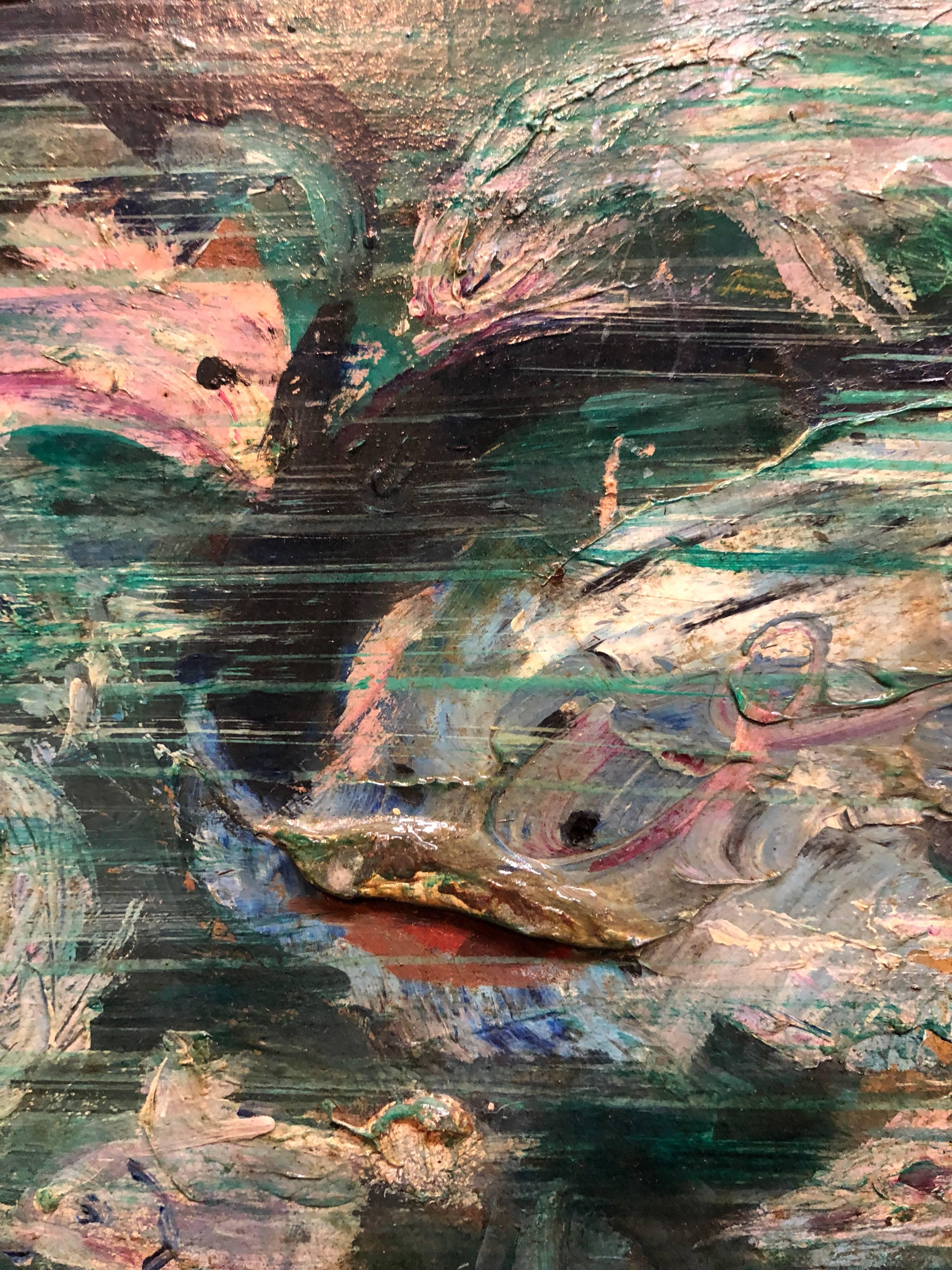 Mixed Media Under Sea Fish Fantasy Oil Painting 1