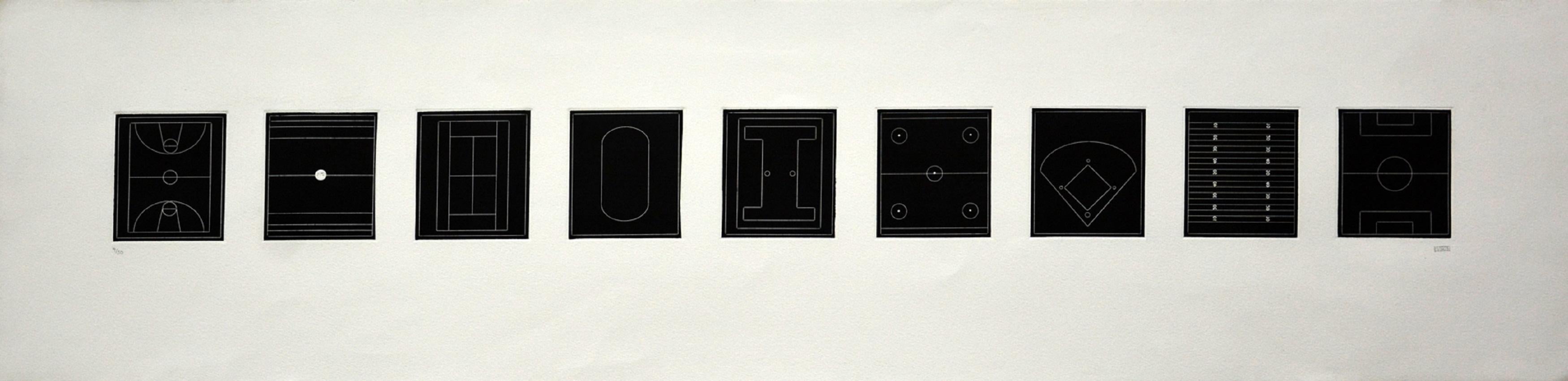 "Boris Viskin (Mexico, 1960)
'Untitled 2', 
woodcut on paper Velin Arches 300 g.
13.2 x 52.8 in. (33.5 x 134 cm.)
Edition of 30
ID: VIS-102"