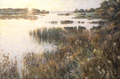 Amacer en Doñana, Impressionistische Landschaft mit Sonnenaufgang