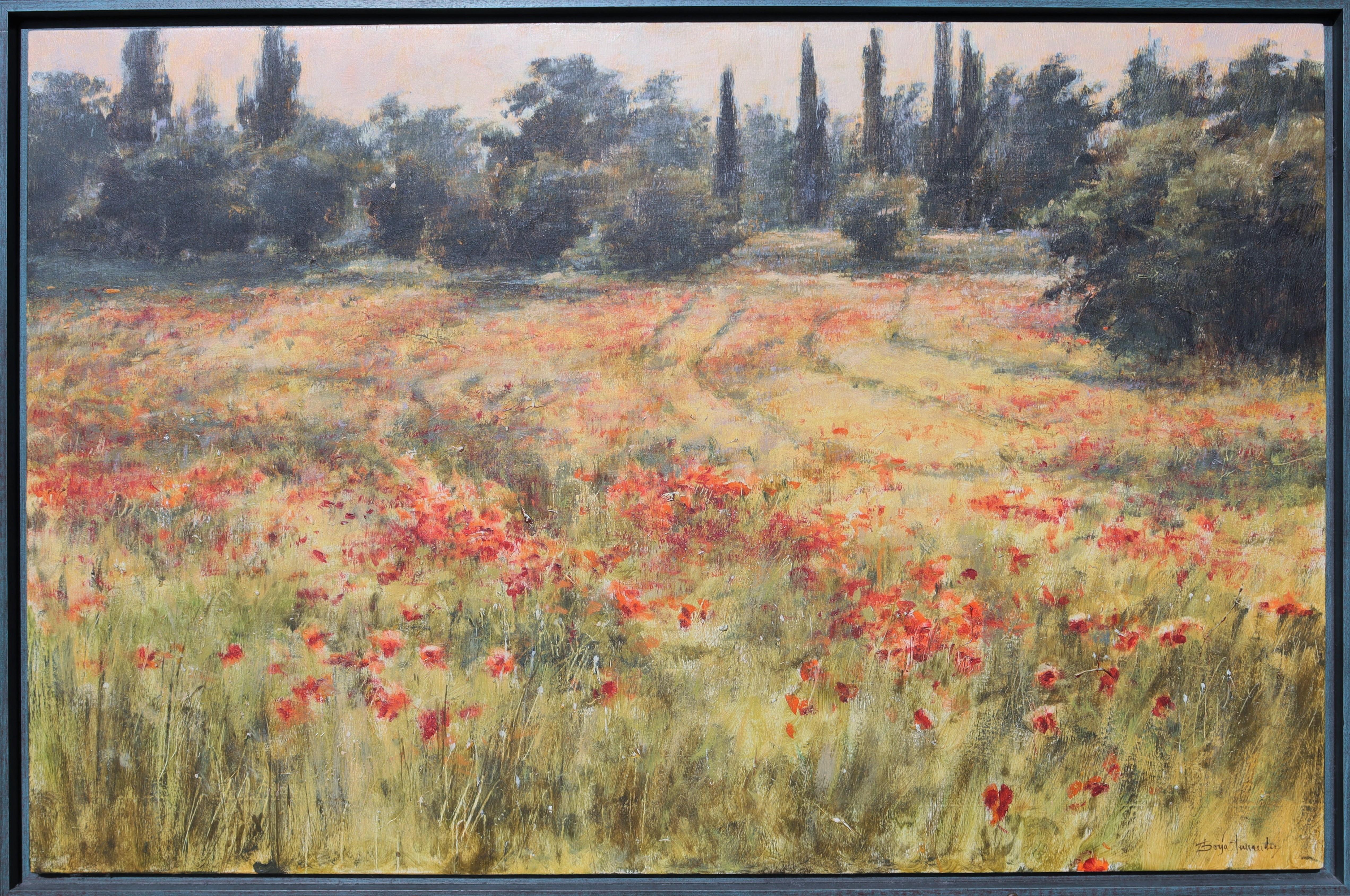 Borja Fernandez Landscape Painting - Contraluz, Toscana