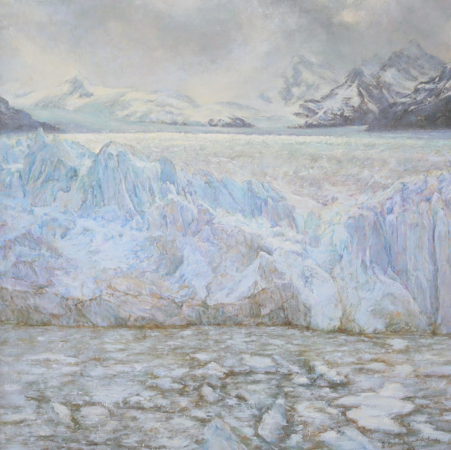 Landscape Painting Borja Fernandez - Glacier Perito Moreno, Patagonie