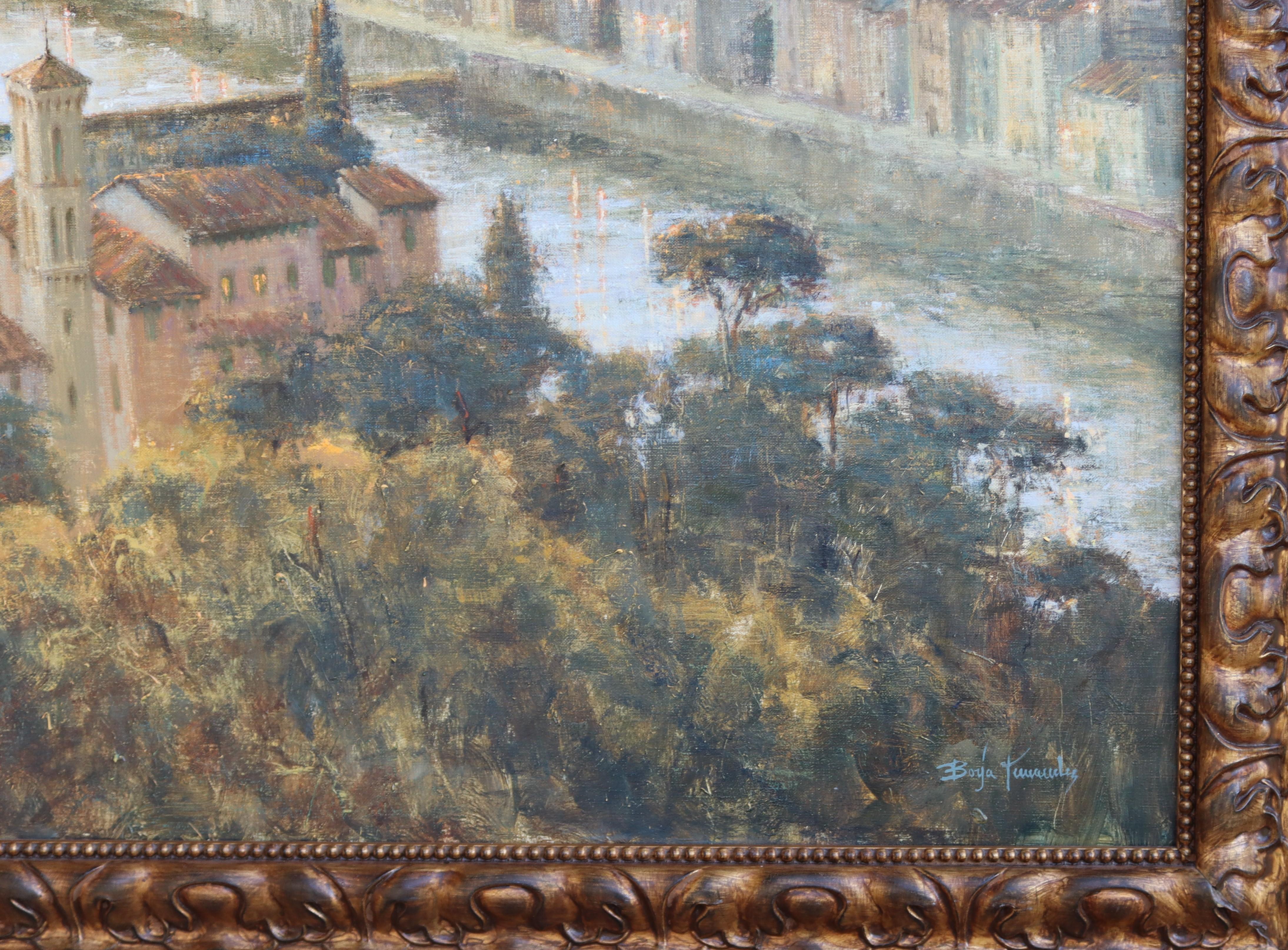 Florence Cityscape - Impressionist Painting by Borja Fernandez