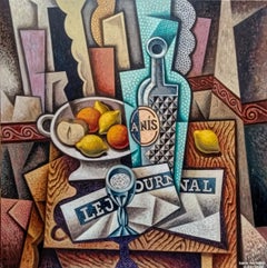 Anis - abstract cubism portraiture painting figurative contemporary still life 