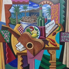 Chilis Stilleben-original Kubismus Interieur Seelandschaft Malerei Contemporary Art
