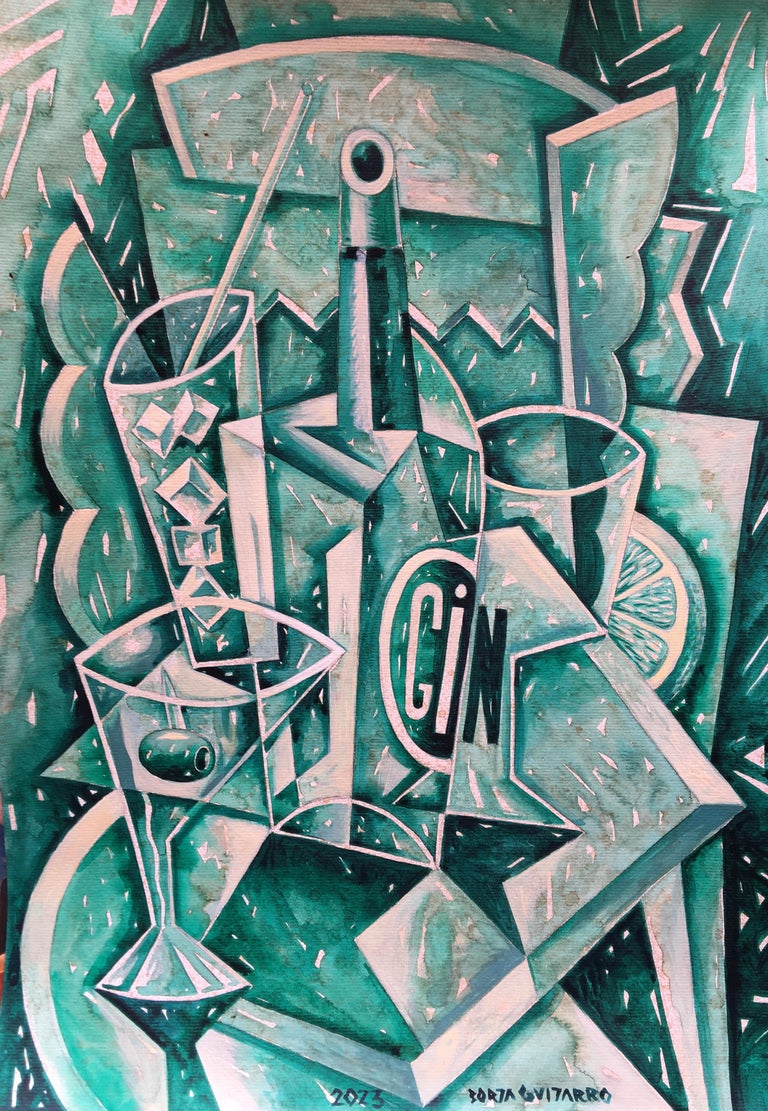 Borja Guijarro - Green Gin - original portrait colour still life ...