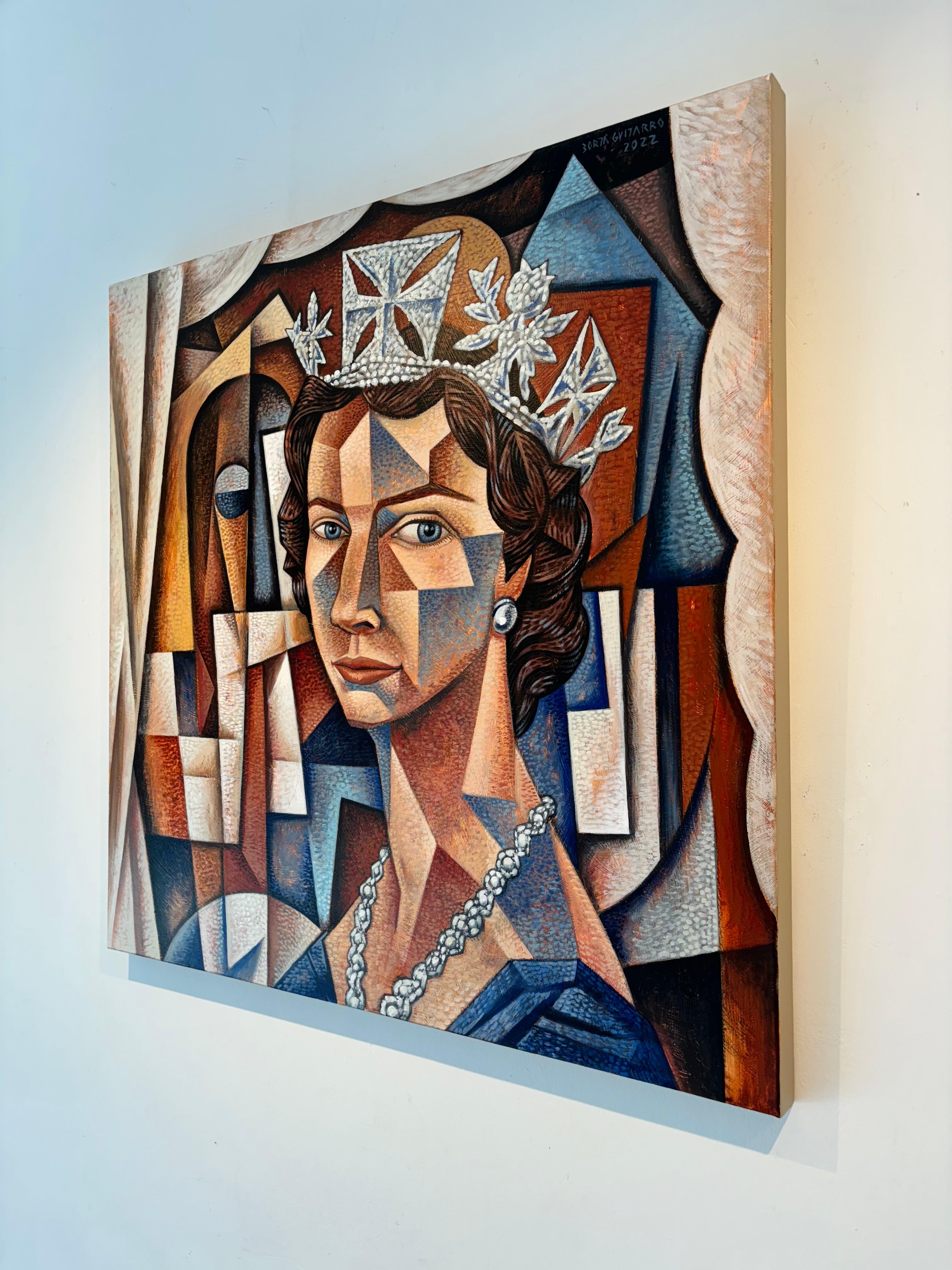 This exceptional artwork is currently on display and available for sale at Signet Contemporary Art Gallery and online.

Step into regal elegance with Borja Guijarro's striking portrait, 