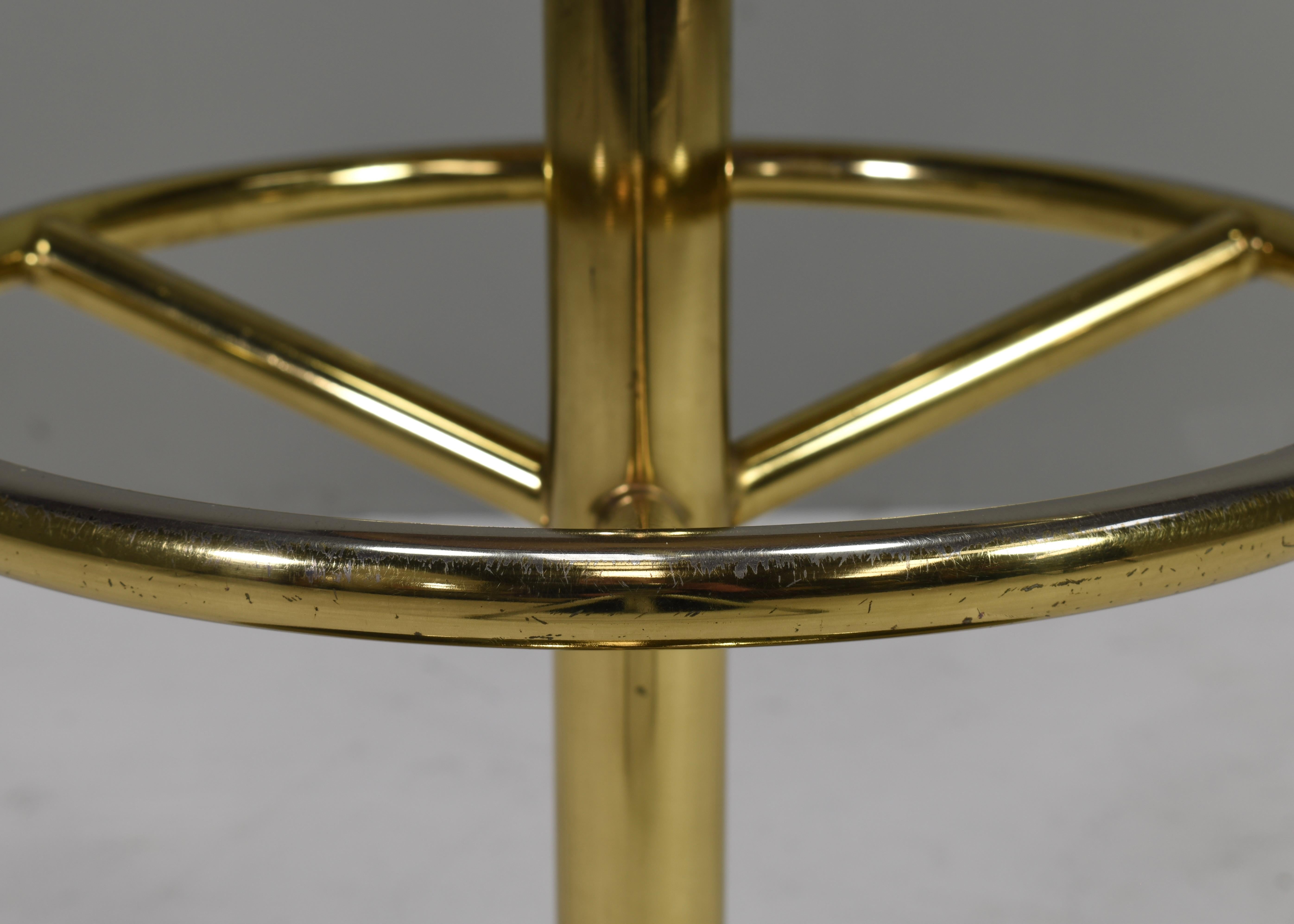 Börje Johanson Swivel Bar Stool in Brass, Sweden, circa 1960 8