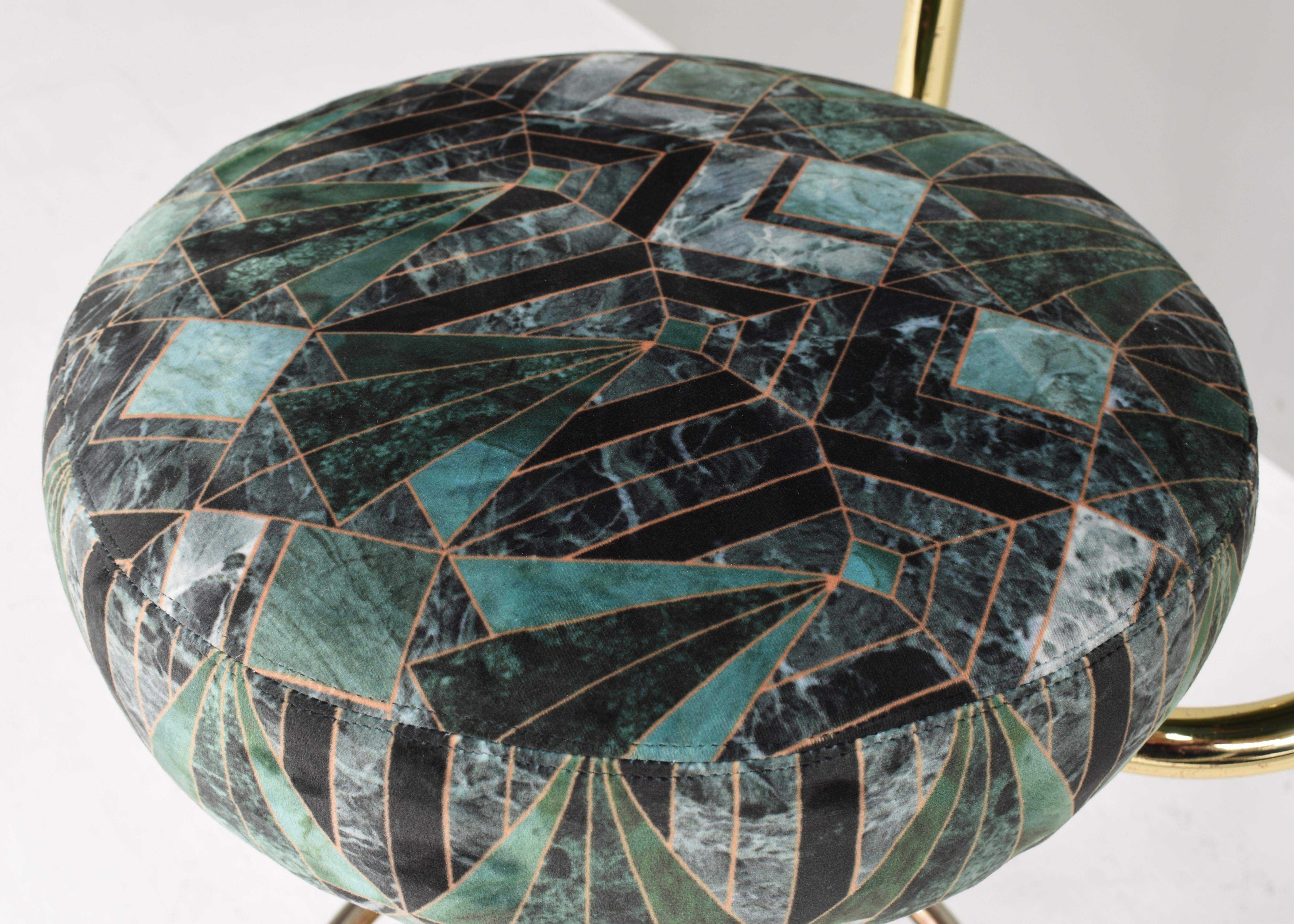 Tabouret de bar pivotant en laiton Börje Johanson, Suède, vers 1960 8