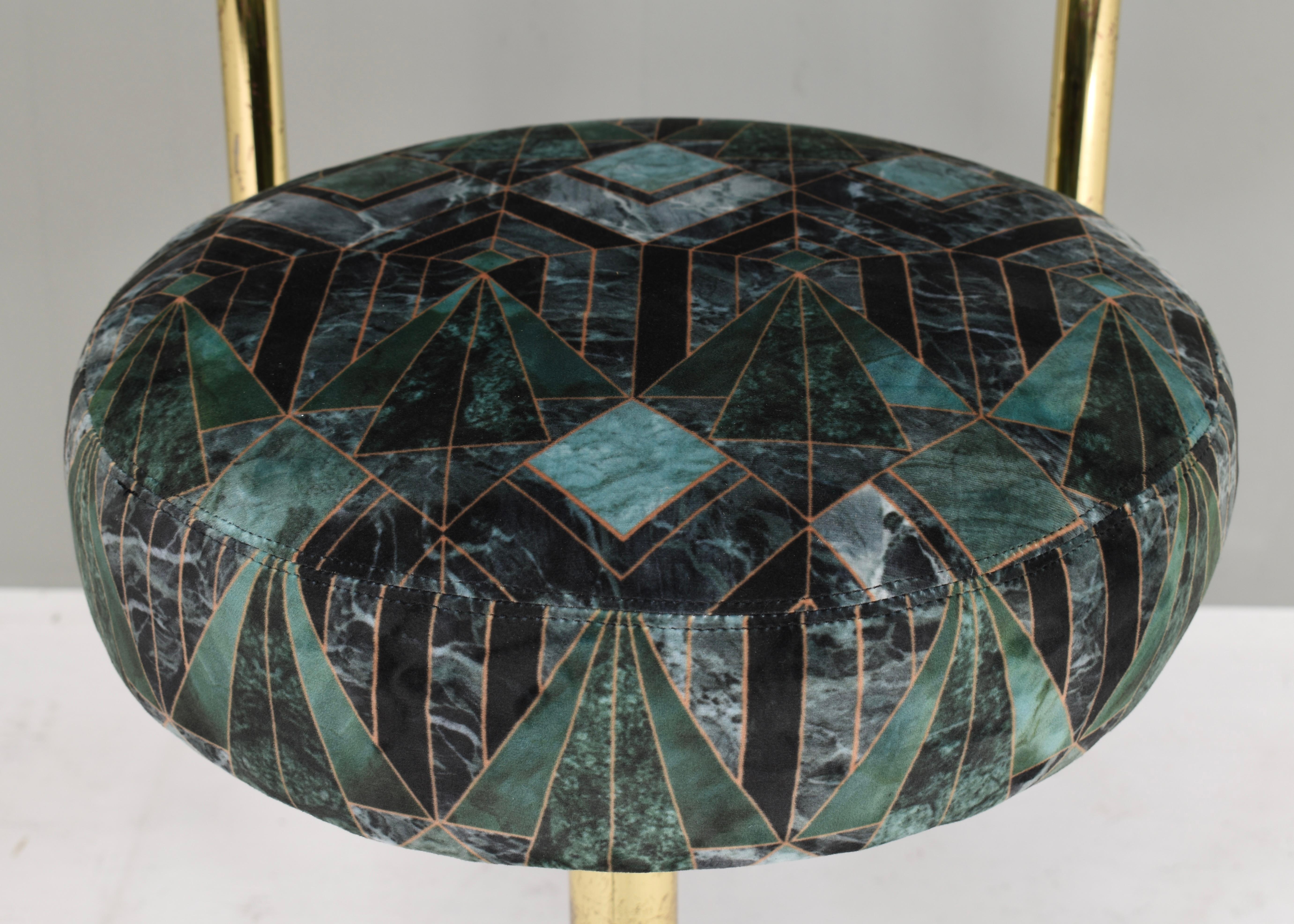 Tabouret de bar pivotant en laiton Börje Johanson, Suède, vers 1960 9