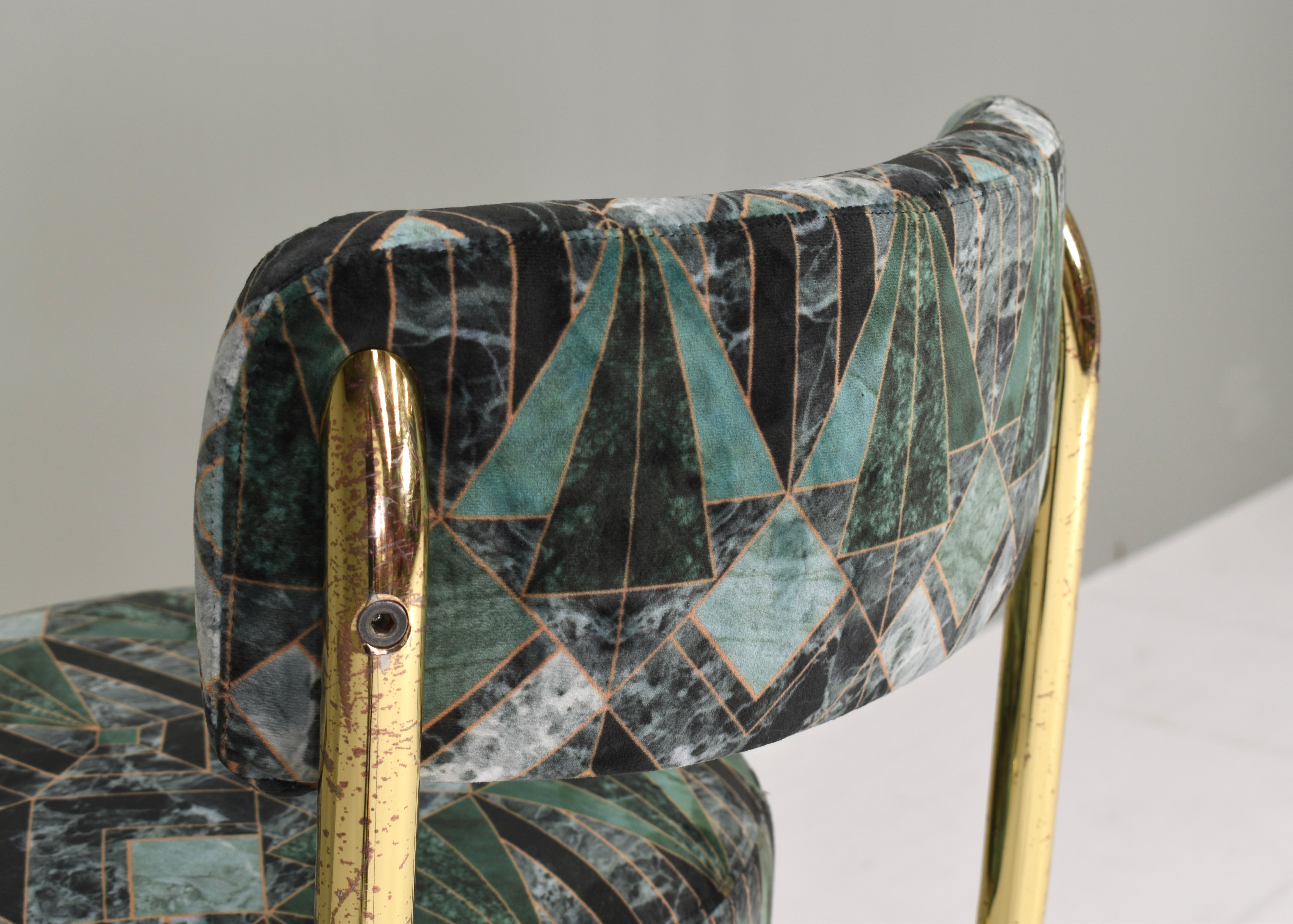 Laiton Tabouret de bar pivotant en laiton Börje Johanson, Suède, vers 1960