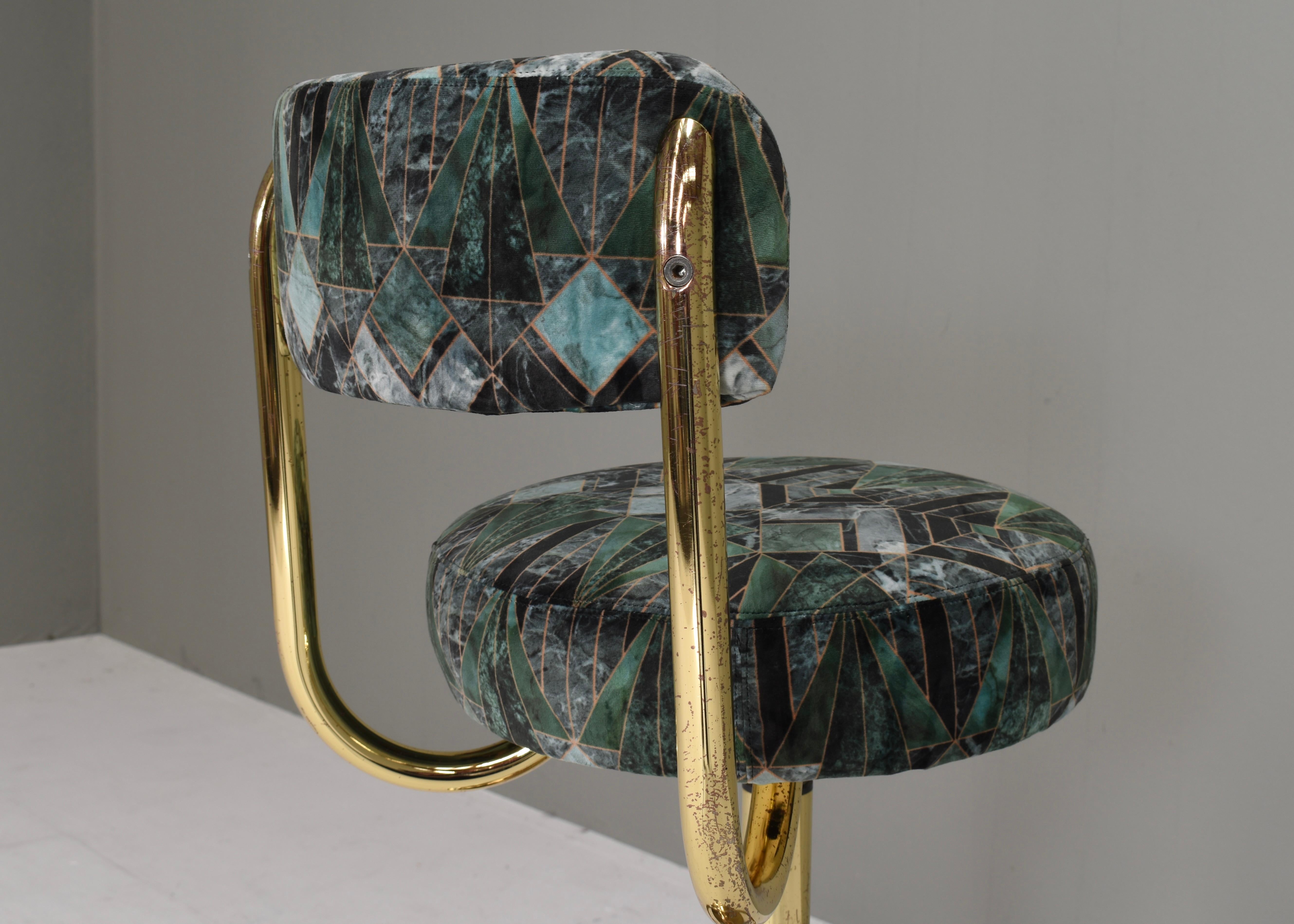 Tabouret de bar pivotant en laiton Börje Johanson, Suède, vers 1960 2