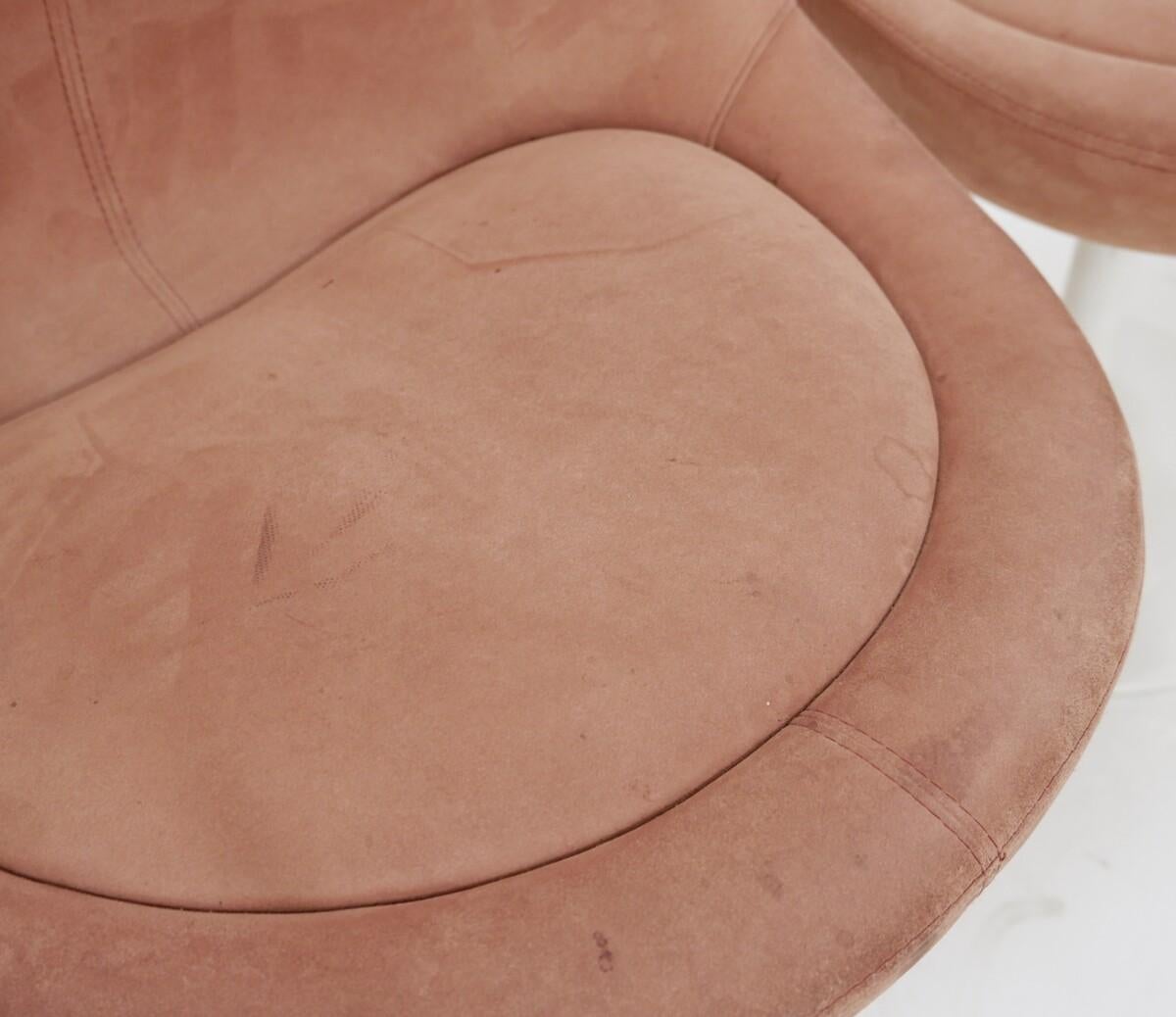 Mid-Century Modern Börje Johanson ‘Venus’ Chair for Johanson Design Set 4, Original Salmon Suede