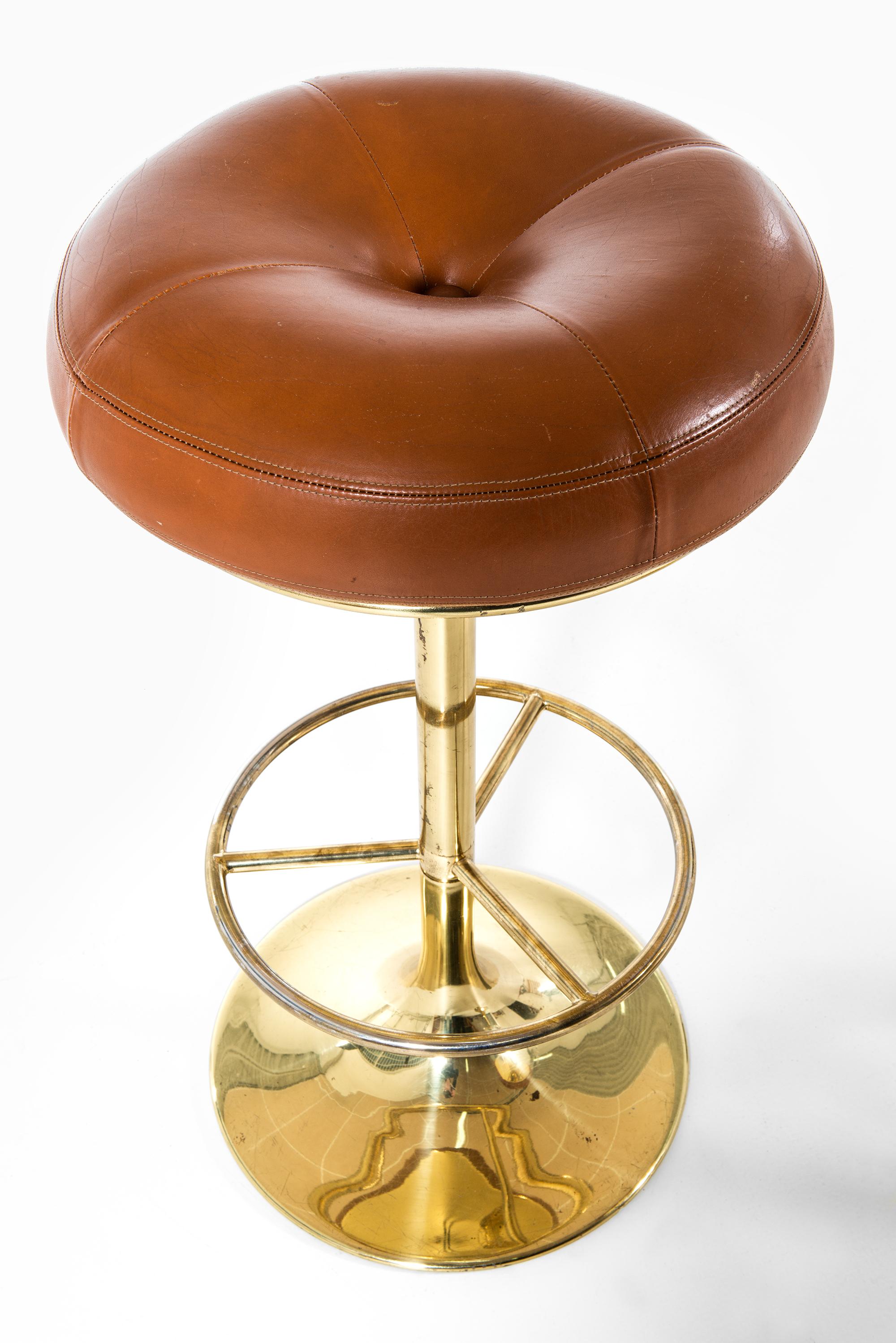 Set of 2 bar stools model Classic designed by Börje Johansson. Produced by Johansson design in Markaryd, Sweden.