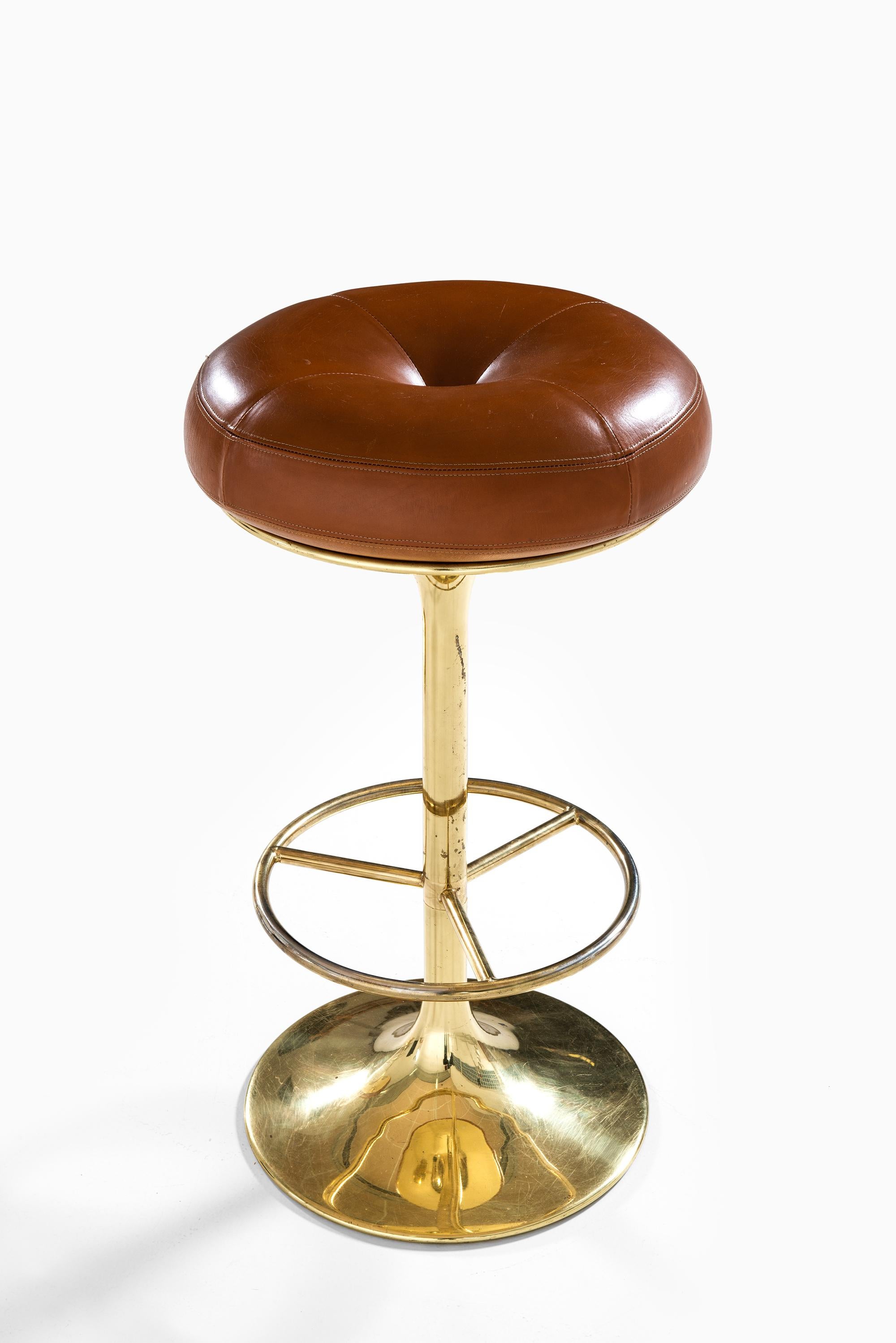 Brass Börje Johansson Bar Stools Model Classic by Johansson Design in Sweden