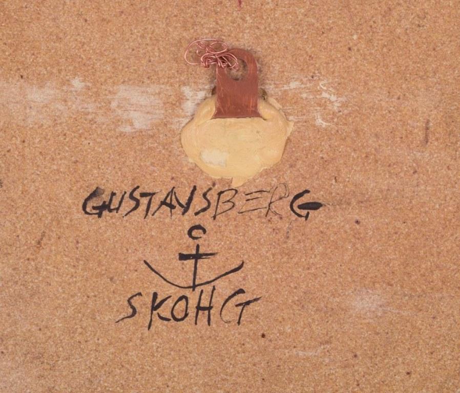 Börje Skogh für Gustavsberg, Schweden. Einzigartige Wandplakette aus Steingut. (Ende des 20. Jahrhunderts) im Angebot