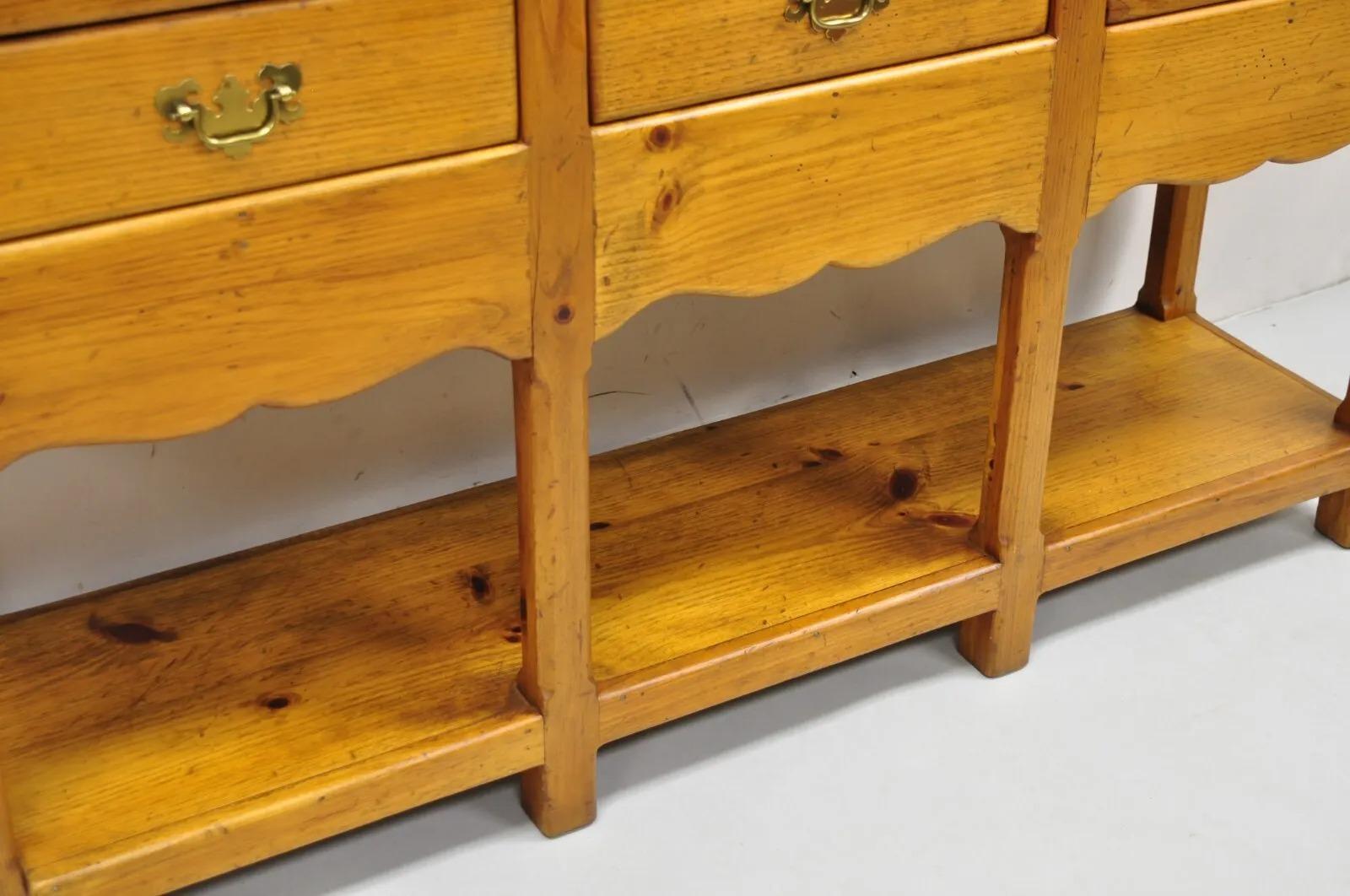 Borkholder Furniture Primitives Bauernhaus Amish Offenes Hutch-Schrank aus Kiefernholz im Angebot 1