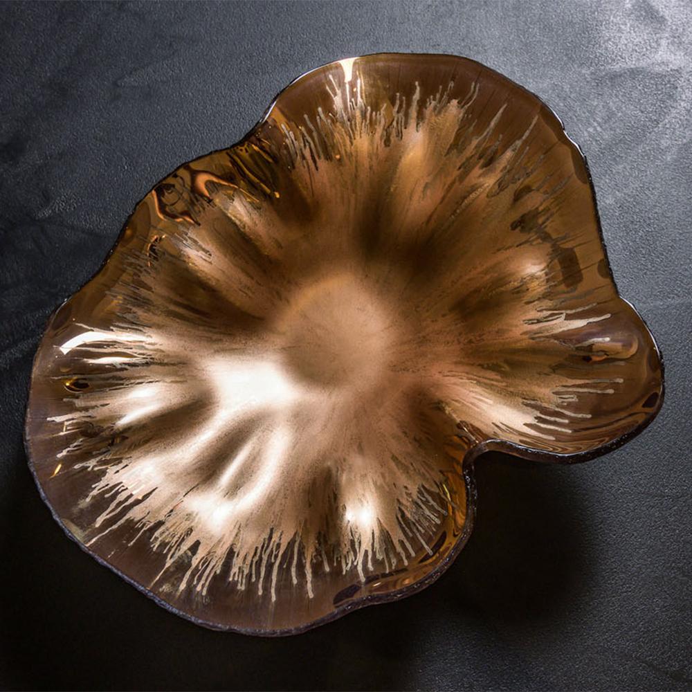 Vetro Ciotola in vetro bronzato Borma in vendita