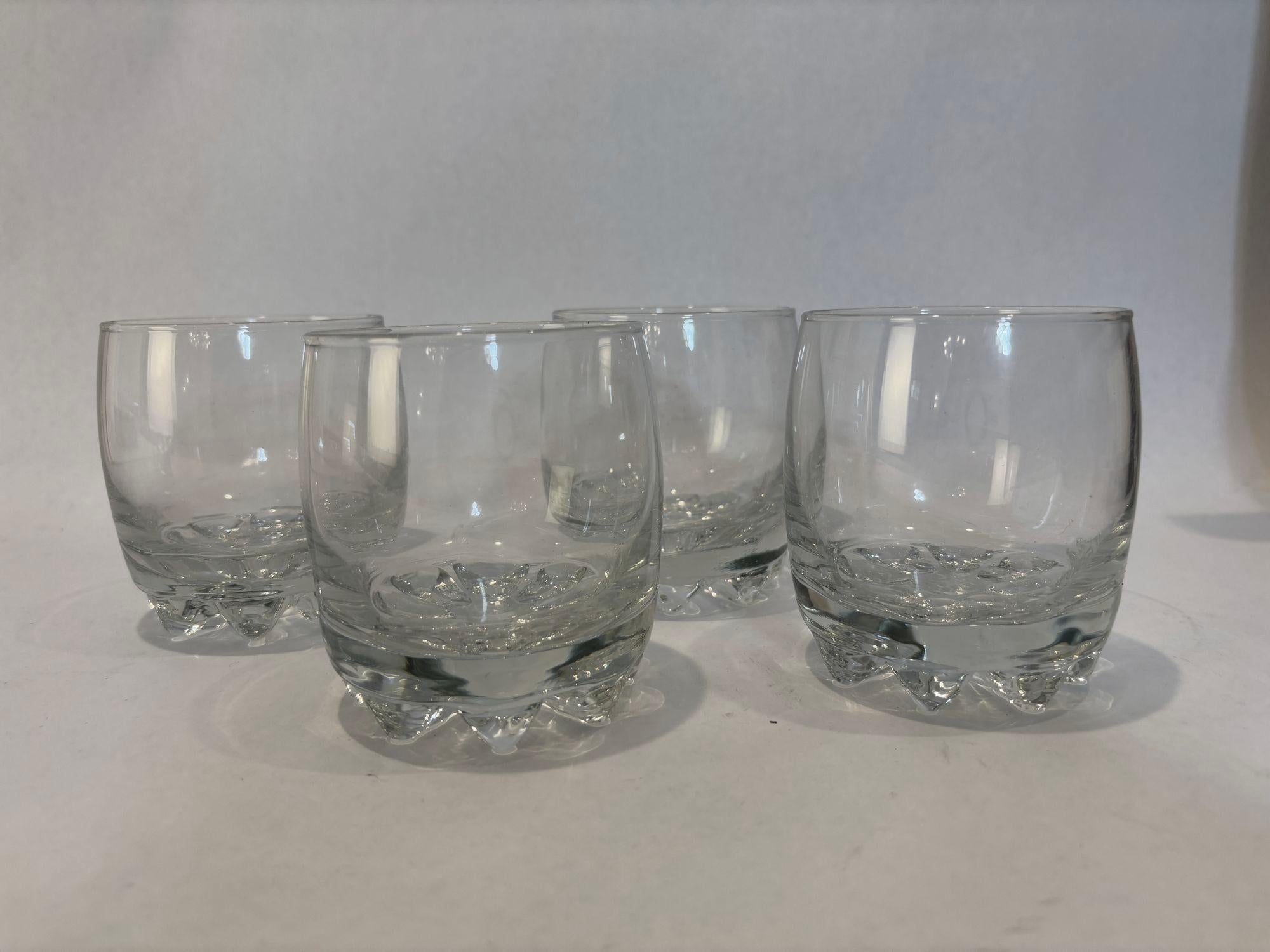 Juego de 4 vasos italianos Bormioli Rocco Matisse Posmoderno en venta