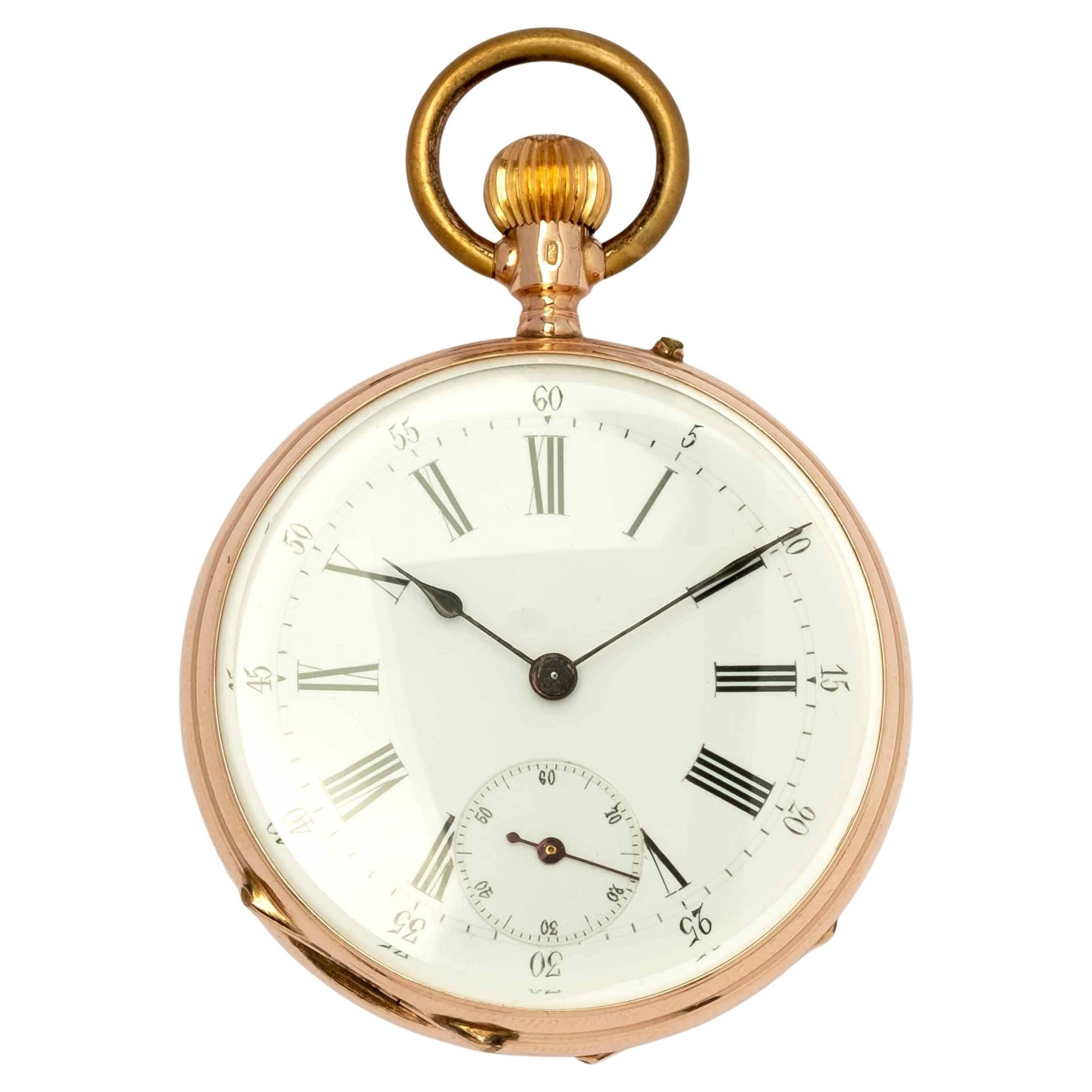 Bornand Genève Pocket Watch in 14kt Gold – Manual Wind with Breguet Hairspring