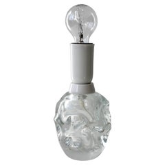 Lampada da tavolo scultorea in vetro artistico svedese Börne Augustsson Åseda 1950s