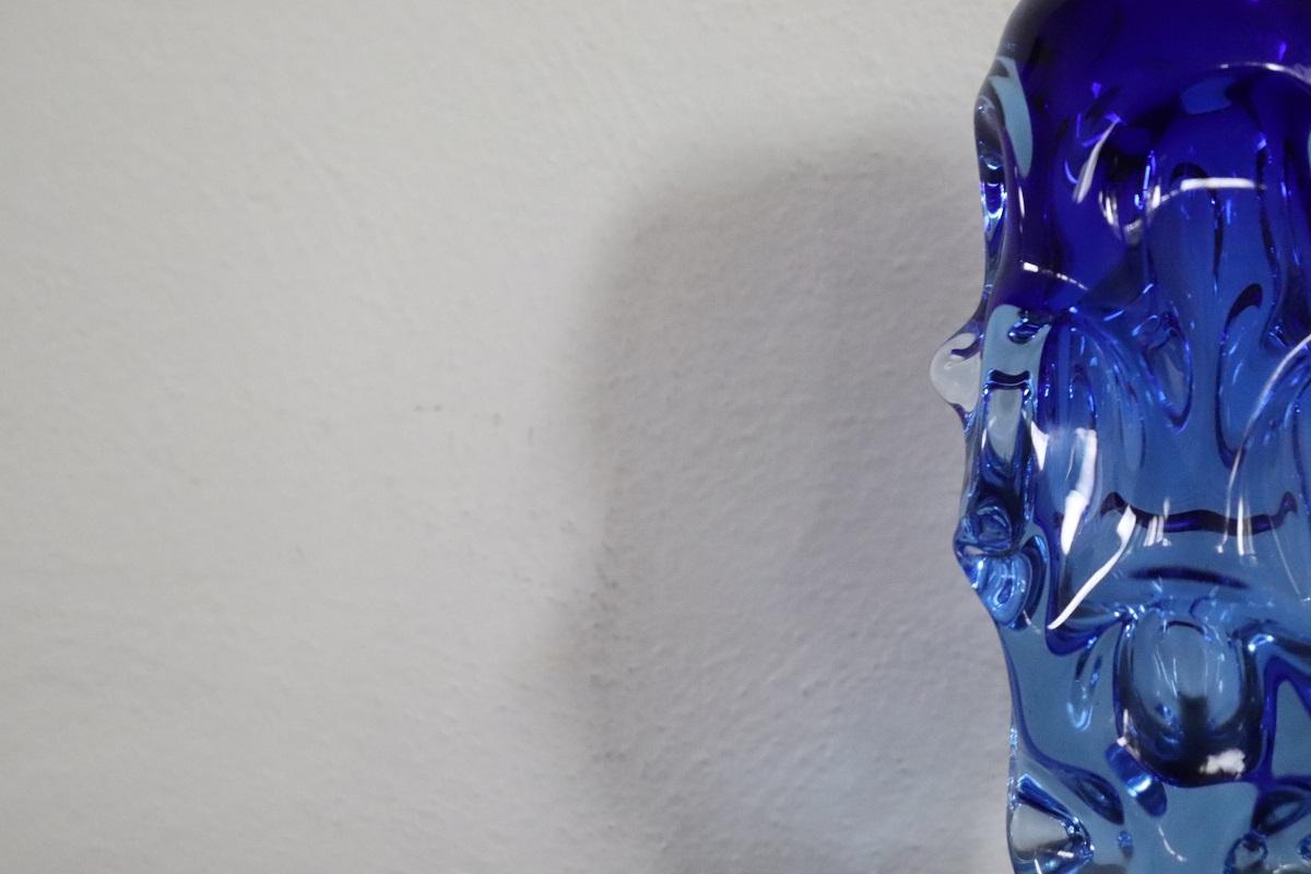 Börne Augustsson, Blue Vase, Blown Glass, Sweden, 1940s For Sale 4