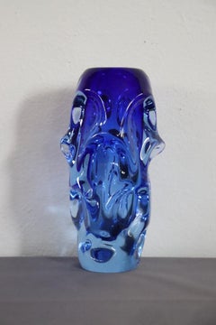 Börne Augustsson, Blue Vase, Blown Glass, Sweden, 1940s