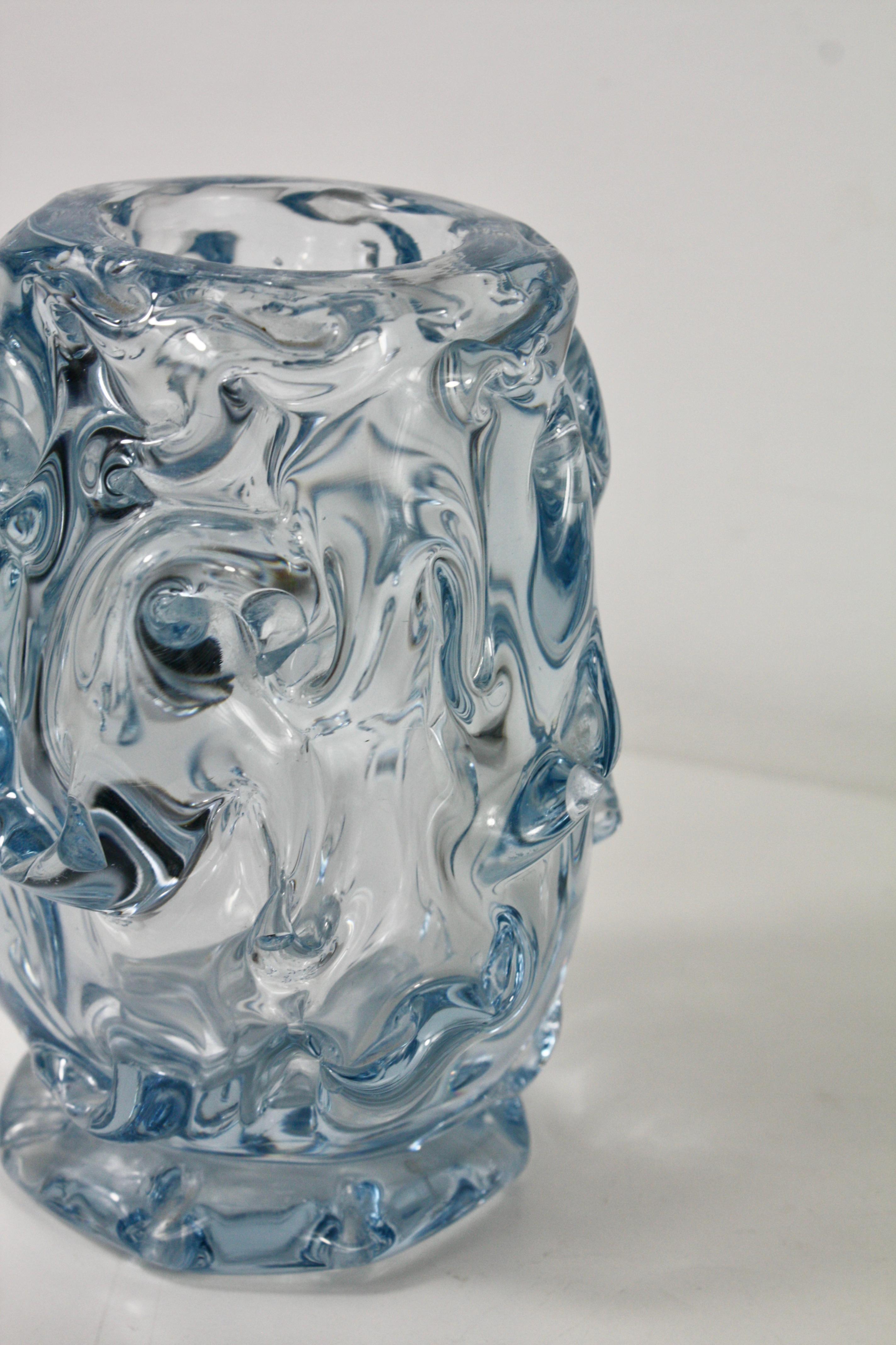 Svedese Börne Augustsson per Åseda Glasbruk, Svezia, Vaso, Azzurro, 1940-1950 ca. in vendita