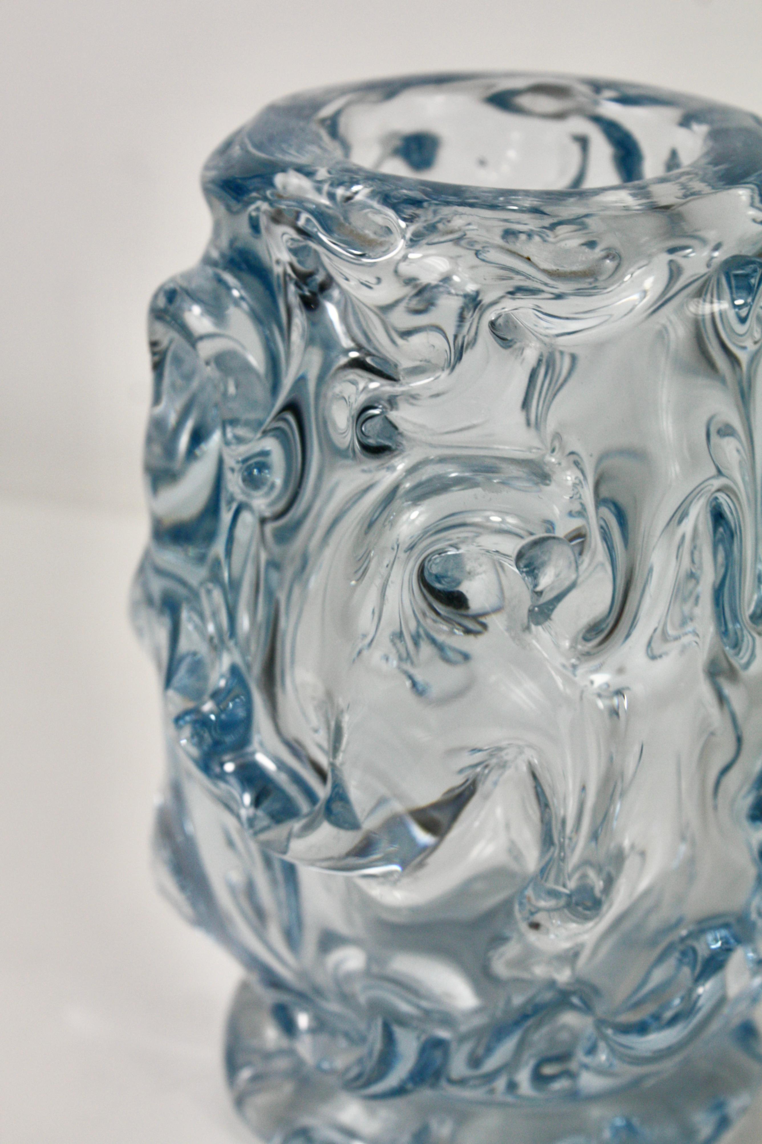 Börne Augustsson per Åseda Glasbruk, Svezia, Vaso, Azzurro, 1940-1950 ca. In condizioni buone in vendita a Västra Frölunda, SE